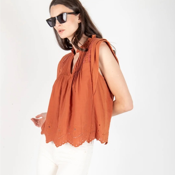 NWT secret mission Tessa top in Rust M - Picture 6 of 10